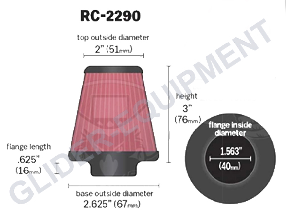 Rotax/K&N luchtfilter [RC-2290]